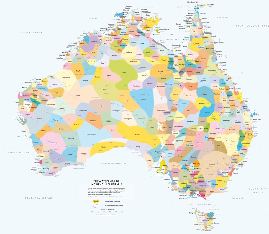 Map of Indigenous Australia - (c) AIATSIS